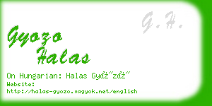 gyozo halas business card